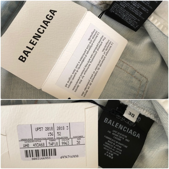 NWT Balenciaga Straight Leg Jeans - Picture 8 of 8